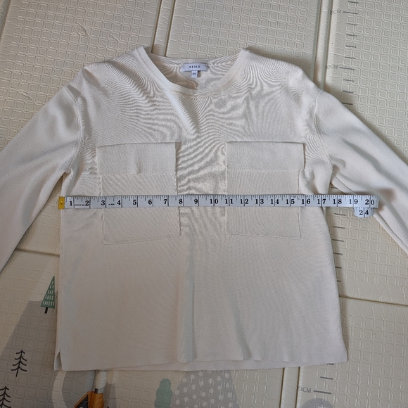 Reiss Tilly Twin Pocket Top in Cream, Size XS - Picture 8 of 10
